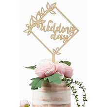 Load image into Gallery viewer, Wedding Cake Toppers Wood Cake Topper Wedding Reception Wedding Day Cake Decoration (Wedding Day)