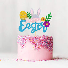 Load image into Gallery viewer, Rabbit Cake Topper Easter Cake Topper Bunny Cake Topper Easter Party Cake Topper Decorations, 1pcs (Bunny Happy Easter)