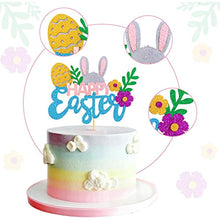 Load image into Gallery viewer, Rabbit Cake Topper Easter Cake Topper Bunny Cake Topper Easter Party Cake Topper Decorations, 1pcs (Bunny Happy Easter)