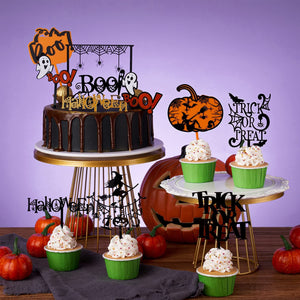 Set of 13 Halloween Cake Topper Acrylic Cake Topper Cupcake topper Haunted House Halloween Cake Decoration Ghost Cake Decoration Pumpkin Cupcake Decoration for Ghost Party Spider Party