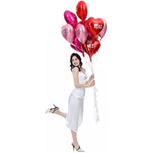 Load image into Gallery viewer, 12 pcs Heart Balloons,18&quot; Foil Love Balloons Mylar Balloons, XOXO LOVE SWEET BE MINE heart balloons Valentines Day Decorations Balloons for Valentines Day,Propose Marriage,Wedding Party,Wedding Décor Anniversary Backdrop &amp; Birthday Party Supplies (TEXT HE