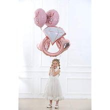 Load image into Gallery viewer, 32 inch Diamond Ring Foil Balloon 22inch Rose Gold She Said Yes Balloon Future Mrs Foil Balloons Rose Gold Heart shape Foil Balloon Great for Bridal Shower Bride to be Party Wedding Engagement Decoration (5pcs)