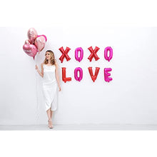 Load image into Gallery viewer, 16 Inch XOXO LOVE Letters Pink Red Foil Balloons (XOXOLOVE)