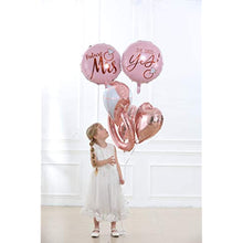 Load image into Gallery viewer, 32 inch Diamond Ring Foil Balloon 22inch Rose Gold She Said Yes Balloon Future Mrs Foil Balloons Rose Gold Heart shape Foil Balloon Great for Bridal Shower Bride to be Party Wedding Engagement Decoration (5pcs)