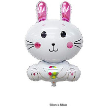 Load image into Gallery viewer, 6 pcs Easter Party Decorations White Bunny Shaped Balloons Aluminum Foil Rabbit Balloons Easter Party Favors Animal Foil Balloons Mylar Balloons Decors for Birthday Party Baby Shower (bunny)