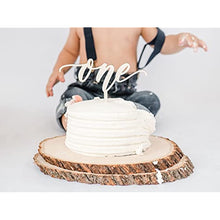 Load image into Gallery viewer, Cake Topper One Year Old One Cake Topper -Rustic Wood Cake Topper First Birthday Cake Topper - 1st Birthday - Smash Cake Topper - Birthday Decor - 1st Birthday Topper - Wood Cake Topper (Rustic Wood)
