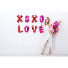 Load image into Gallery viewer, 16 Inch XOXO LOVE Letters Pink Red Foil Balloons (XOXOLOVE)
