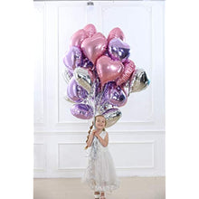Load image into Gallery viewer, 30 pcs Heart Balloons 18&quot; Foil Love Balloons Mylar Balloons Silver heart balloons Valentines Day Decorations Balloons for Valentines Day Propose Marriage Wedding Party Wedding
