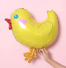 Load image into Gallery viewer, 6 pcs Chick Mylar Foil Balloon Easter Party Decorations Farm Animal Foil Balloon Chicken Shaped Balloons Aluminum Foil Balloons Easter Party Favors Animal Foil Balloons Mylar Helium Balloons Decors for Birthday Party Baby Shower (Yellow Chicken)