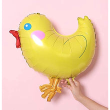 Load image into Gallery viewer, 6 pcs Chick Mylar Foil Balloon Easter Party Decorations Farm Animal Foil Balloon Chicken Shaped Balloons Aluminum Foil Balloons Easter Party Favors Animal Foil Balloons Mylar Helium Balloons Decors for Birthday Party Baby Shower (Yellow Chicken)