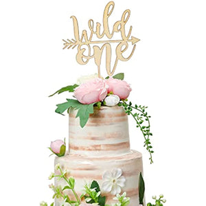 Wild One Cake Topper One Year Old One Cake Topper Rustic Wood Cake Topper First Birthday Cake Topper 1st Birthday Smash Cake Topper Birthday Decor 1st Birthday Topper Wood Cake Topper
