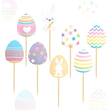 Load image into Gallery viewer, Easter Cupcake topper Bunny Cupcake Toppers Easter Egg Cupcake Topper Rabbit Easter Party Cake Topper Decorations (30pcs)