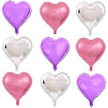 Load image into Gallery viewer, 30 pcs Heart Balloons 18&quot; Foil Love Balloons Mylar Balloons Silver heart balloons Valentines Day Decorations Balloons for Valentines Day Propose Marriage Wedding Party Wedding