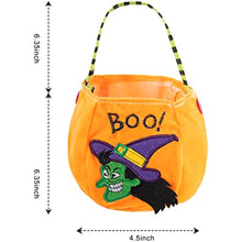 Load image into Gallery viewer, GIGA GUD 4 Pcs Halloween Trick or Treat Basket Halloween Party Goodie Bags Favors Pumpkin,Cat,Witch and Vampire Baskets Reusable Goody Candy Baskets, Halloween Snacks Goodie Bags (Boo)