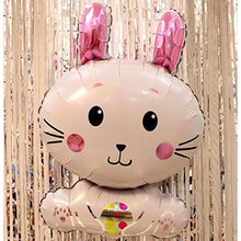 Load image into Gallery viewer, 6 pcs Easter Party Decorations White Bunny Shaped Balloons Aluminum Foil Rabbit Balloons Easter Party Favors Animal Foil Balloons Mylar Balloons Decors for Birthday Party Baby Shower (bunny)