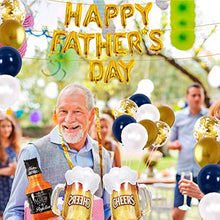 Load image into Gallery viewer, 34 Happy Father&#39;s Day balloon set Father&#39;s Day party birthday party decoration Father&#39;s Day decoration photo booth background (blue)