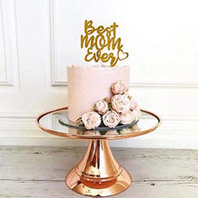Load image into Gallery viewer, Happy Mother&#39;s Day Cake Decoration, Mom Letter Cake Decoration, Gold Sparkle Cake Decoration, Party Cake Decoration for Mother&#39;s Day (Best Mom in Gold)