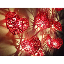 Load image into Gallery viewer, Giga Gud Red Heart Shape Light Valentine&#39;s Day String Light Decoration Battery Operated Heart Shape Fairy Light for Home Valentines,Wedding,Party,Anniversary Party Supplies, 20 Bulbs 9 ft (Red Heart)
