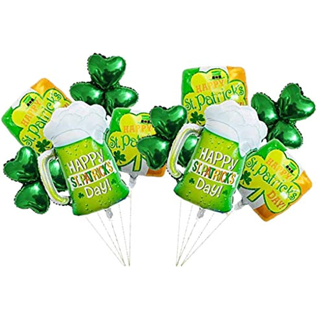 St Patrick's Day Decorations, 10 pcs Balloon Green Lucky Irish Party Supplies Accessories, Shamrock Balloon(10pcs)