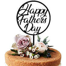 Load image into Gallery viewer, 6-pack Happy Father&#39;s Day Cake Decorations Acrylic Mirror Surface Cake Decorations Father&#39;s Day Cake Decorations (Father-Circular-Large)