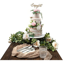 Load image into Gallery viewer, Engaged Cake Topper Wedding Cake Toppers Wood Wreath Cake Topper Birthday Cake Topper, Engagement, Wedding Reception, Wedding Cake Decoration (Engaged)