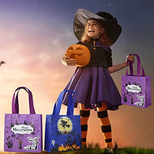 Load image into Gallery viewer, GIGA GUD 12 Pcs Halloween Trick or Treat Burlap Bags Halloween Party Goodie Bags Favors Pumpkin,Cat,Witch and Vampire Baskets Reusable Non-woven Goody Candy Baskets, Halloween Snacks Goodie Bags (12)