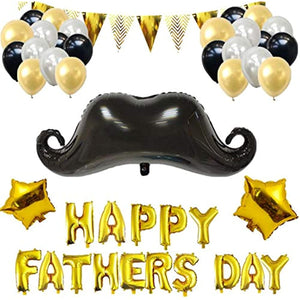 Happy Father's Day Balloon Backdrop (with Mustaches)