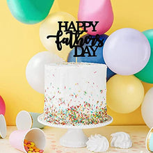 Load image into Gallery viewer, 6pc Happy Father&#39;s Day Cake Decorations &quot;Best Dad Ever&quot; Cake Decorations Black Glitter Cake Decorations Father&#39;s Day Cake Decorations