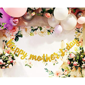 Happy Mother's Day Banner Set Decoration for Mother's Day Party Decorations, Background Wreath Mom Mother's Day Flashing Wreath Photo Props
