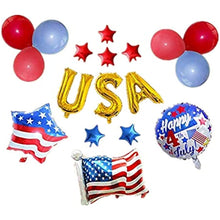 Load image into Gallery viewer, 4th of July decorations Independence Day Balloon Set Party Decoration Patriotic Decorations,4th of July Decor, Fourth of July Decor, Independence Day Decorations, USA Party Balloons Patriotic Day Decoration Set,USA Party Balloons Patriotic Day Decoration
