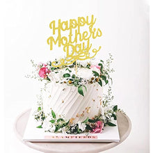 Load image into Gallery viewer, Happy Mother&#39;s Day Cake Decoration Mom Letter Cake Decoration Glitter Gold Cake Decoration Party Cake Decoration Mother&#39;s Day (Glitter-Gold-mom)