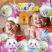 Load image into Gallery viewer, Easter Party Decorations Pink Bunny Shaped Balloons set Easter Foil Rabbit Balloons Easter Party Foil Balloons Mylar Helium Balloons Decors for Easter Party Baby Shower (7 pcs multi)