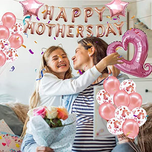HAPPY MOTHER'S DAY party balloon backdrop (pink)