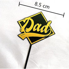 Load image into Gallery viewer, Happy Father&#39;s Day Cake Topper Cake topper Acrylic Cake topper Decorative Party Cake Decoration for Father&#39;s Day(square father black)