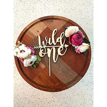 Load image into Gallery viewer, Wild One Cake Topper One Year Old One Cake Topper Rustic Wood Cake Topper First Birthday Cake Topper 1st Birthday Smash Cake Topper Birthday Decor 1st Birthday Topper Wood Cake Topper