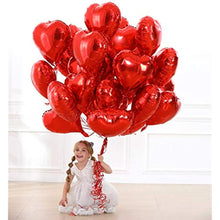 Load image into Gallery viewer, 30 pcs Red Heart Balloons 18&quot; Foil Love Balloons Mylar Balloons heart balloons for Valentines Day Propose Marriage Wedding Anniversary Backdrop Birthday Party Supplies