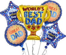 Load image into Gallery viewer, Happy Father&#39;s Day Aluminum Foil Balloon Set 16-inch Father&#39;s Day Party Letter Balloon Decoration (Blue Tie Set)