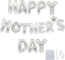 Load image into Gallery viewer, Happy Mother&#39;s Day Balloon Banner Aluminum Foil Balloon Set 16 Inches Letter Balloon Decoration for Mother&#39;s Day Party (Rose Gold)