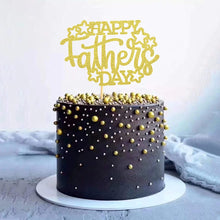 Load image into Gallery viewer, 6 PCS Happy Father&#39;s Day Cake Topper Cake topper Gold Glitter Cake topper Decorative Party Cake Decoration for Father&#39;s Day(Gold)