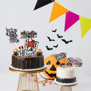 14 pcs Halloween Cake Topper Bat Cake topper Haunted House Cake Topper Halloween Cake Decoration Ghost Cake Decoration Pumpkin Cupcake Decoration for Wizard Party Ghost Party Spider Party