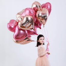 Load image into Gallery viewer, 18 Pcs Mother’s Day Party Balloons Kit Decorations 16 inch Foil Balloon Set Happy Mother&#39;s Day Best Mom Balloon Set Heart Shape Set Decoration for Mother&#39;s Day Decoration (ROSE GOLD PINK)