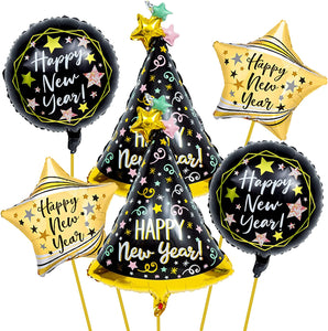 2023 Balloons New Year Balloons Kit Decorations 2023 Happy New Year Party Supplies 2023 Foil Balloon Banner, Gift for New Year Decor Backdrop (12 PCS)