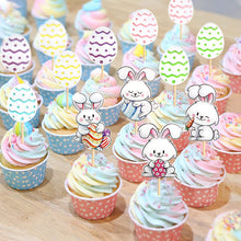 Load image into Gallery viewer, 32 pcs Easter Egg Cupcake Topper Easter Party Cake Topper Decorations, 32pcs (EGG)