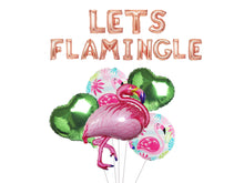 Load image into Gallery viewer, 18 pcs Flamingo Party Decorations - Pack of 18, Tropical Party Lets Flamingo Balloon Banner, Hawaiian Beach Supplies Kit