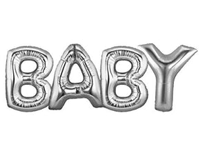 Baby 40 Inch Silver Large Helium Balloons Decorations,Foil Balloon, Baby Shower Balloon,Party Balloon,Party Decoration,Party Supplies