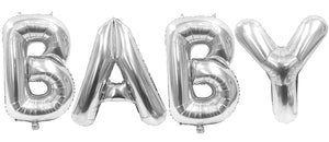 Baby 32 inch silver large helium balloon decoration, aluminum foil balloon, baby shower balloon, party balloon, party decoration, party supplies